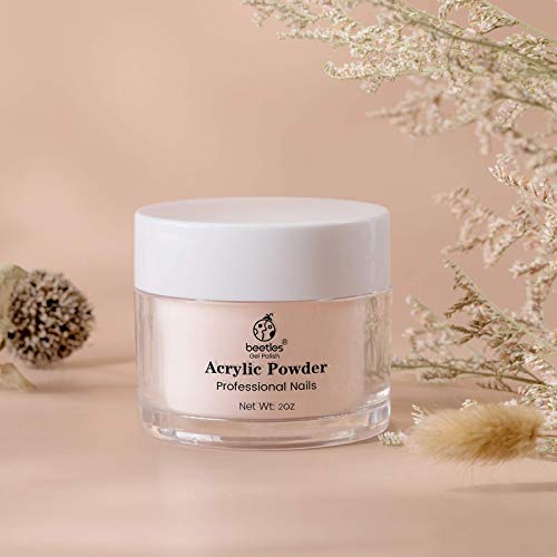 Beetles Professional Acrylic Nail Powder Peach Color Nude Acrylic Powder 2 Oz, Without Monomer Acrylic Nail Liquid #TOP5