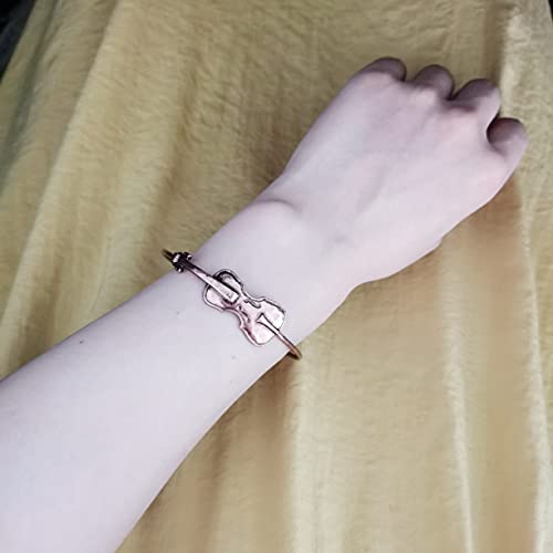 Image of Preppy Bracelets Music Lover Violin Stretch Bangle Bracelet Jewelry Gifts
