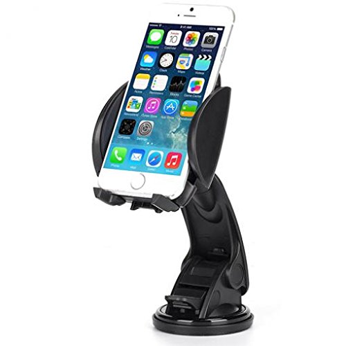 Premium Car Mount Holder Dash Windshield Cradle Stand Window Glass Swivel Dock Suction Adjustable for Sprint Samsung Galaxy S7 Edge (SM-G935P) - Straight Talk Alcatel One Touch POP ICON 2