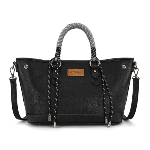 Wrangler Purses for Women Tote Bag Satchel Top Handle Shoulder Handbag Western Medium Large Designer Cute Bags for Ladies Gift Work Travel WG432-8300BK - image 8