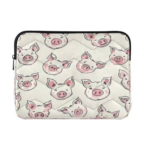 Funda para portátil 13-14 pulgadas impermeable con diseño de cerdos