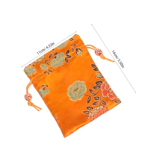 MERRYHAPY 8pcs Drawstring Bag Jewelry Makeup Storage Pouches Traditional Embroidery Pouch for Travel Soft Material Drawstring Closure2