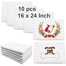GEKIXUTP 10 Pcs Sublimation Towels Blank,16 x 24 Inch DIY Microfiber Sublimation Kitchen Towels Dish Towel,Tea Towel Blanks Kitchen Cleaning Supplies,Sublimation Hand Towels