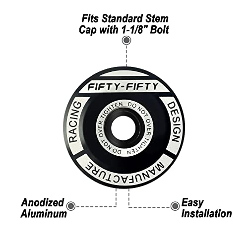 Fifty-Fifty FFHEADSET0615001 Bike Headset Top Cap With Bolts, 1-1/8 Stem Top Cap With Bolt For Mtb, Road Bike thumb #1