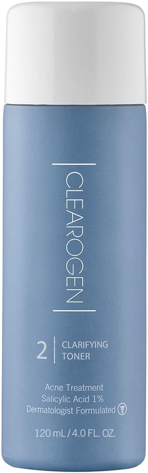 Clearogen Clarifying Toner for acne and blemishes, Natural Ingredients, Fresh Botanical, Unclogs pores and balances oil production, 4.0 Fl Oz