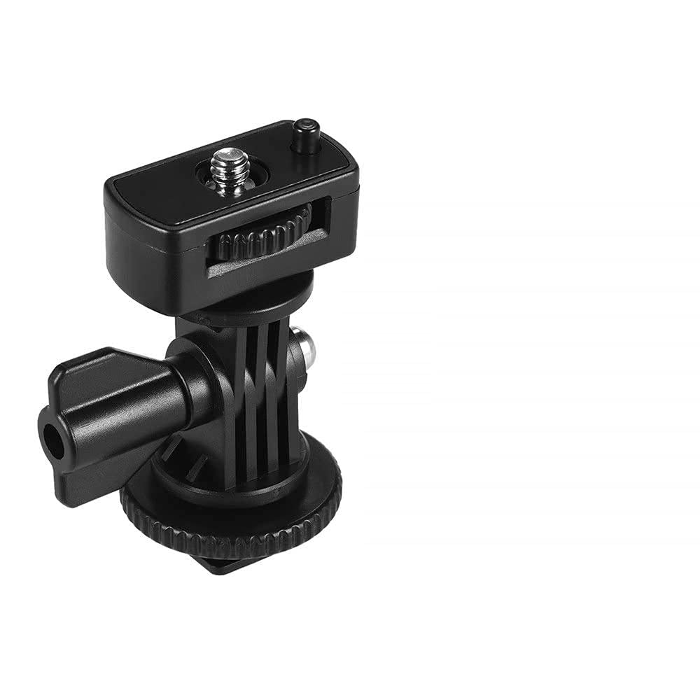 SUPERNIC Adjustable Angle Pole Swivel Hot Shoe Mount 1/4" Screw Hot Shoe Mount Adapter for Mounting Video Camcorder Monitors (Pack of 5) with Microfiber Cloth-picture-11