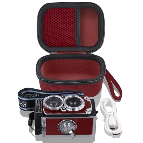 Funda rígida para cámara digital vintage CHUZHAO, roja miniatura 3