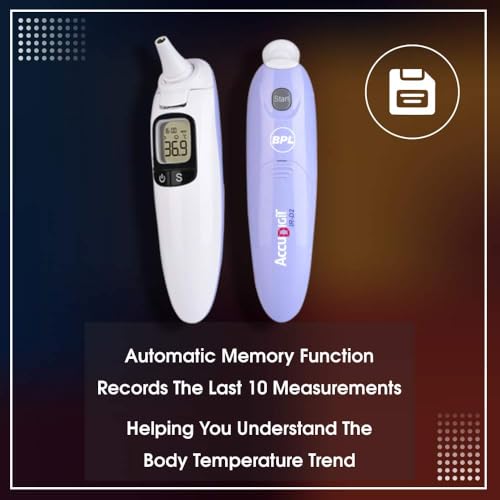 Image of BPL Medical Technologies Accudigit IR-D2 Non Contact Infrared Thermometer - Fast & Accurate Forehead Thermometer for Adults & Kids (White)