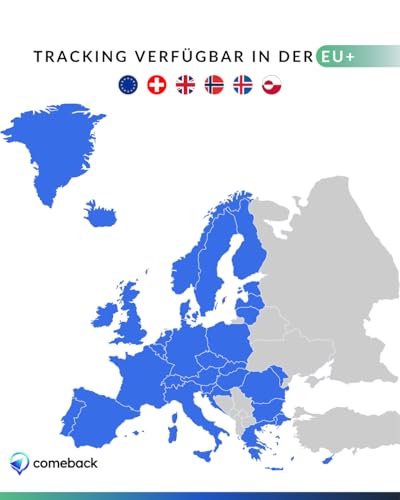 Comeback 4G GPS-Tracker für Auto, Motorrad, Wohnmobil, LKW mit Magnethalterung, Integrierte SIM-Karte, Live-Tracking-App für Android/iOS, Geschwindigkeits & Geofence-Warnungen, Lange Akkulaufzeit