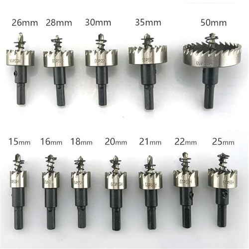 Set de 12 brocas sierra de 15-50 mm para metal y madera miniatura 4