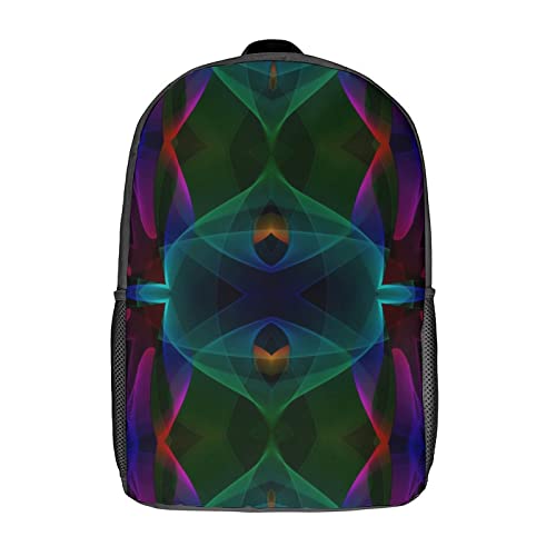 Sac à dos de mode avec imprimé 3D grand format 17 pouces pour le collège