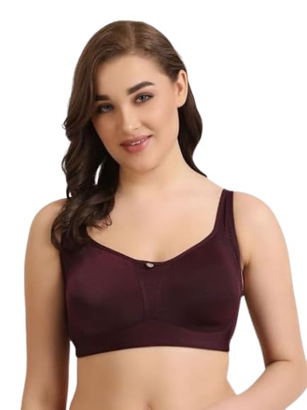 Soft Cotton Non-Padded Bra for Women – Comfortable & Supportive(Brown)-image-41