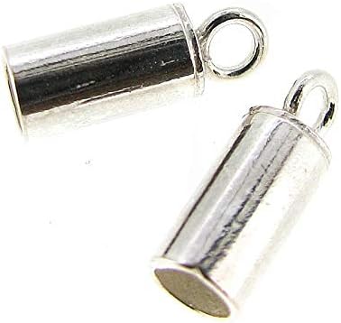 10pcs .925 Sterling Silver Bead 3mm Leather Cord End Cap/Women Making Findings/Bright