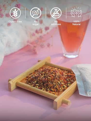 Image of TeeLux Rosehip & Hibiscus Tea Bags, Tart & Fruity Taste, 60 Count | Rosehip & Hibiscus Blend Herbal Tea, Caffeine Free, Sugar Free, Enjoy Hot or Iced