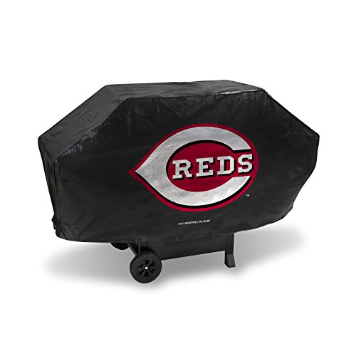MLB Cincinnati Reds Deluxe Grill Cover, Black, 68 x 21 x 35"