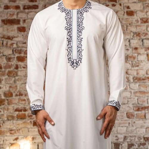 Man Muslims Robe Middle East Jubba Thobe Saudi Arab Thobe Long Sleeves Kaftan Thobe Arabic Clothing for Daily3