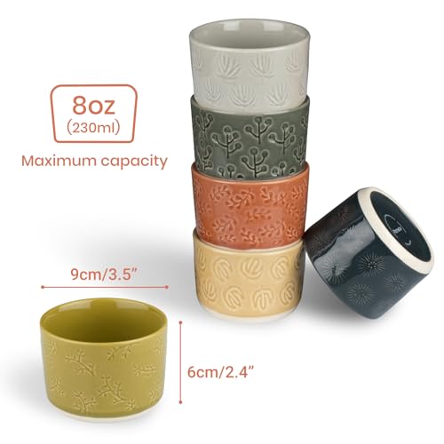 Parmedu Ceramic Ramekin Set Of 6: 8Oz/230Ml Small Porcelain Bowls For Baking thumb #3