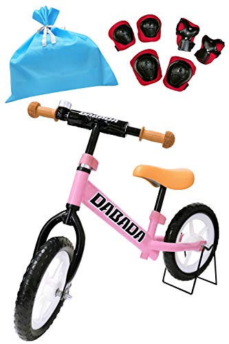 DABADA(ダバダ) ランバイク ペダルなし自転車 子供用 スタンド付き バランス 2歳~5歳 (ピンク+ラッピング付き)