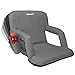 Driftsun Reclining Stadium Seat, Bleacher Chair with Back Support, Folding Sport Chair Reclines Perfect for Bleachers Lawns and Backyards, Grey
