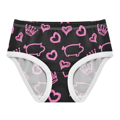 Little Girl Underwear Toddler Panties Kids Undies Pigs Hearts Soft Cotton Briefs 2T-8Y