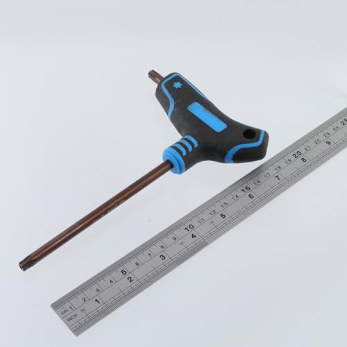 Image of Antrader T40 Torx Screwdriver,Anti Tamper Proof Torx Key,S2 Steel Non-Slip T-Handle Dual End Wrench (Blue)