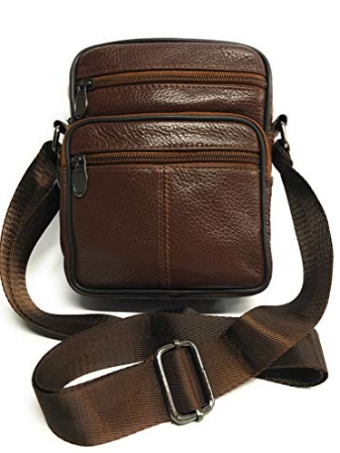 Bandolera de Piel | con Correa Ajustable | Resistente y Duradera | Para Hombre o Mujer | Perfecta Para el Uso Cotidiano | Suave y Cómoda de Llevar