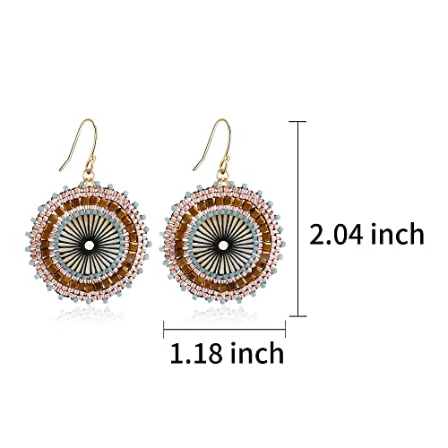 Colorful Bead Earrings For Women Summer Beach Handmade Bead Earrings Bohemia Hoop Dangle Earring For women2