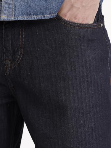Image of WROGN Men's Pure Cotton Jeans | Solid | Loose Fit