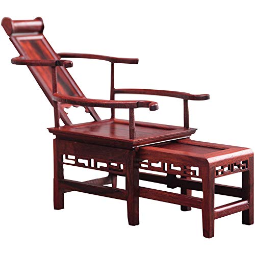 JIA Redwood Objetos en Miniatura Miniatura Muebles de Madera del Palo de Rosa roja Oficios imitación Ming y Qing Muebles pequeños reclinable de Talla de Madera Decoración Antiguo Adornos,Large