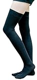 AM Landen Black Cotton Thigh High Socks Over Knee Socks Women's Long Socks(Small)