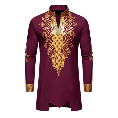 Ensemble dashiki homme XXL coupe ample confort tenue africaine rouge