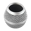 Glewi Steel Microphone Mesh Head for Shure Beta 58A with Foam Windshield, 51mm Metal Grill Cover to Reduce Noise and Protect Capsule, Silver 4 Pack(Silver) #1