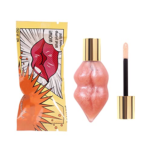 Melemando 6 Color Glossy And Sparkle Plumping Lipgloss Moisturizing Lip Plumper Shiny Jelly Lip Gloss，Shine Lip Sexy Plumping Lip Glossy, Long Lasting Nourishing Liquid Lipstick. (01 Nude) #TOP1