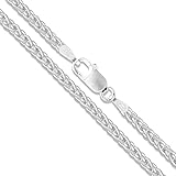 Sterling Silver Wheat Chain 2.6mm Solid 925 Italy New Foxtail Spiga Necklace 16