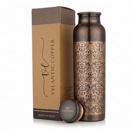 Image of Copper Water Bottle - 32 Oz - Handcrafted Ayurvedic Vessel