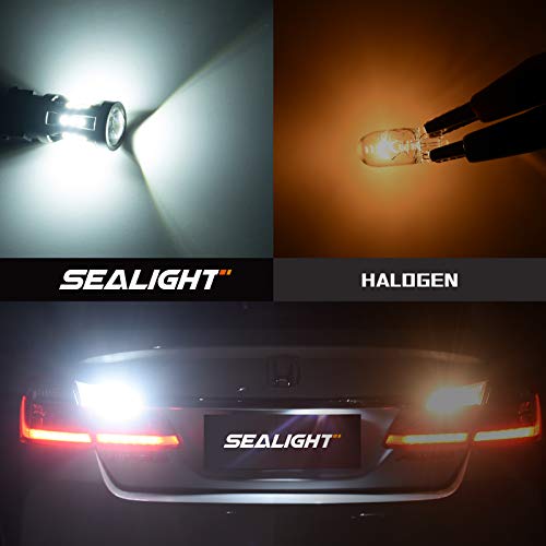 Image of SEALIGHT 7440 7443 LED Bulb, 6000K Bright White 3000LM for 7441 992 T20 W21W 7444 LED Replacement Bulbs for Backup Reverse Lights, Turn Signal Lights, Brake Lights, Reverse Tail Lights, Pack of 2
