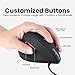 Perixx PERIMICE-518 Left Handed Mouse - Ergonomic Vertical Design - Wired - 5 Buttons - 1000/1600 DPI