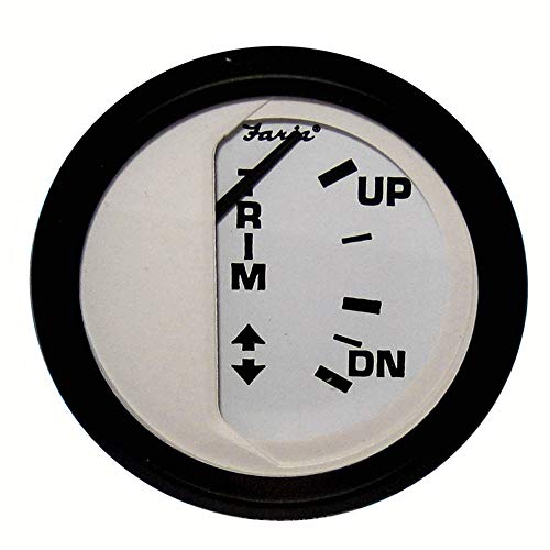 FARIA BEEDE 12916 Euro Trim Gauge (Mercury/Mariner/Mercruiser/Volvo DP/Yamaha 2001 and Newer) - 2, White FARIA BEEDE 12916 Euro Trim Gauge (Mercury/Mariner/Mercruiser/Volvo DP/Yamaha 2001 and Newer) - 2"", White