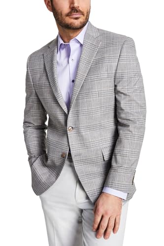 Lauren Ralph Lauren Mens Lexington Classic Fit Plaid Suit Jacket Gray 38R3