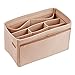 Produktbild FIT IN Filz Organizer für Handtaschen CtopoGo Bag in Bag Handtaschen Organizer Frauen Handtasche, Kosmetik Organizer Passen Sie LV Speedy Neverfull Longchamp Tote (Beige, Large)