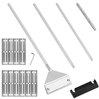 Tokaneit Aquarium Algen Rasiermesser Schaber, 85 cm Algenschaber Aquariumschaber, Edelstahl Algenschaber, Erweiterte Version mit Zusätzlicher Verlängerungsstange und 10 Klingen, für Glas Fischbecken