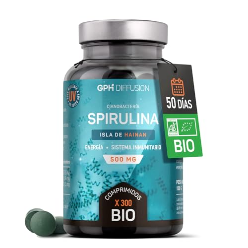 Spirulina orgánica 500mg - 300 comprimidos