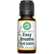 Easy Breathe Essential Oil Blend with Peppermint, Eucalyptus, Clary Sage, Rosemary, Cedar, Aromatherapy by Creation Pharm