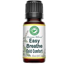 Easy Breathe Essential Oil Blend with Peppermint, Eucalyptus, Clary Sage, Rosemary, Cedar, Aromatherapy by Creation Pharm