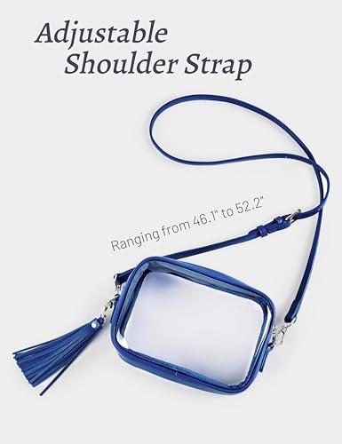 Image of Yarnic Clear Bag Stadium Approved, PVC Transparent Crossbody Purse Small Clear Crossbody Bag with Adjustable Shoulder Strap