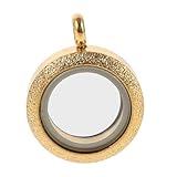 iplusmile Colgante Redondo de Acero Inoxidable con Diseño de Marco para Fotos Collar Flotante Decorativo DIY Cadena para Hombres y Mujeres Joyería Personalizada