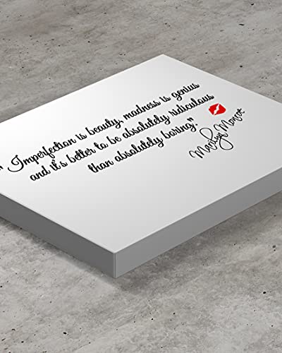 Marilyn Monroe Quote Decor Monroe Framed Canvas Art Original Office Decor Marilyn Monroe Gifts For Fans Hollywood Quote Modern Artwork 8" X 12" #TOP3