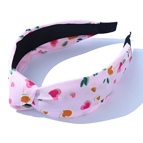 Floral Print Knotted Headbands For Women 4 Packs Vintage Patterns Heart Bling Fashion Head Bands For Women’s Hair Colorful Outdoor Hair Accessories #TOP4