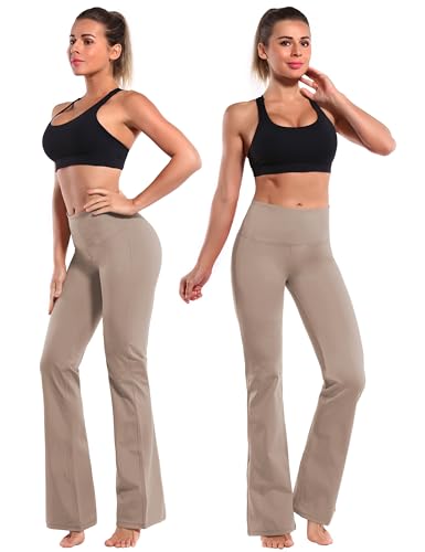 Image of BUBBLELIME 29 inch /31 inch /33 inch /35 inch /37 inch 3 Styles Women's High Waist Bootcut Yoga Pants Basic /Side Pockets Tummy Control Workout Flared