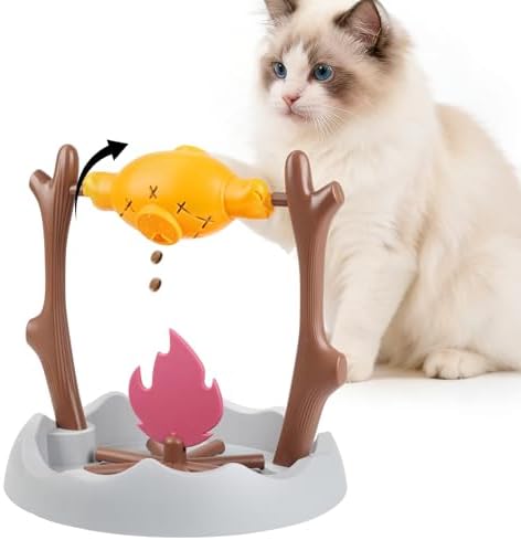 SZEE Cat Treat Puzzle Dispenser Toy, Cat Puzzle Feeder Toy for Sl...